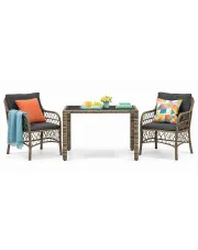 Szary zestaw ogrodowy ze stolikiem - Talles w sklepie Edinos.pl