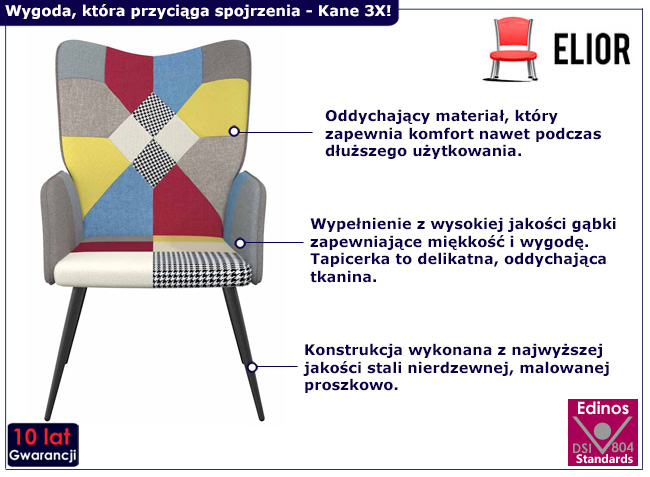 nowoczesny fotel do pokoju Rippi 3X