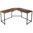 Fotografia Brązowe narożne biurko dla dwóch osób - Verdal 3X z kategorii Biurka