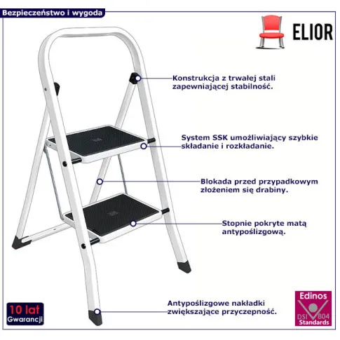 Skłądana stalowa drabinka domowa Votica 3X