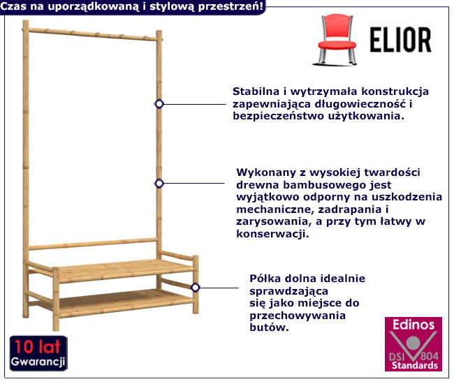 boho wieszak na ubrania Patris 4X