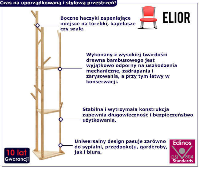  boho wieszak na ubrania Elfiko 6X
