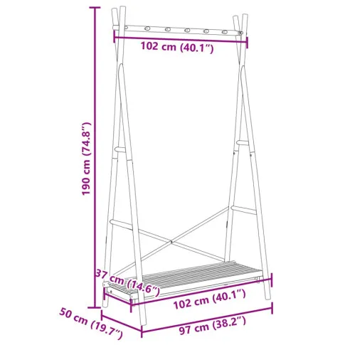wymiary wieszaka Elfiko 8X