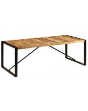 Brązowy stół w stylu loftowym 100x220 – Veriz 6X w sklepie Edinos.pl