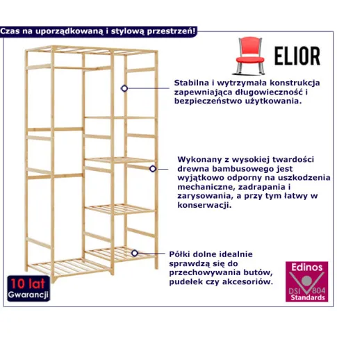  infografika wieszaka do przedpokoju Elfiko 9X