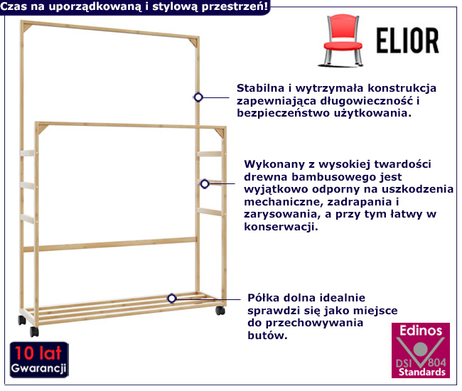 boho wieszak na ubrania Elfiko 10X