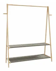 Nowoczesny wieszak na ubrania z półkami 132cm - Udnox 4X w sklepie Edinos.pl