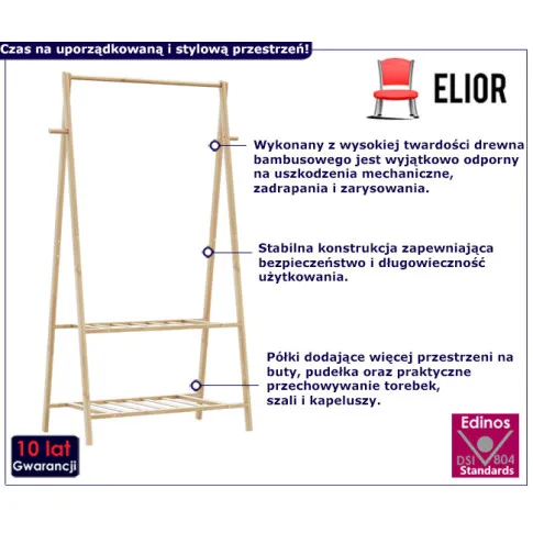 infografika wieszaka Tudo 3X bez kółek