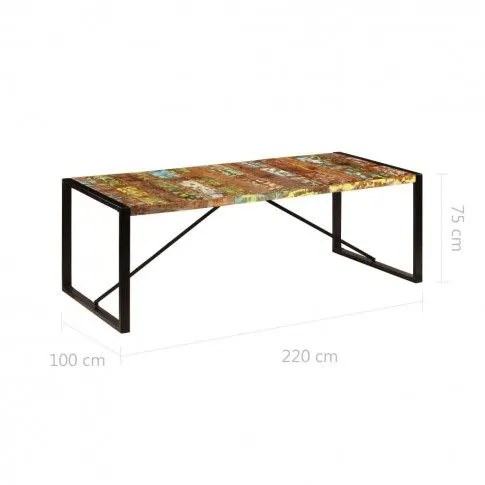 Szczegółowe zdjęcie nr 9 produktu Wielokolorowy stół 100x220 - Fulo 6X