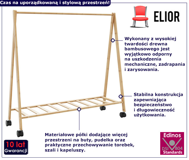 wieszak na ubrania  do przedpokoju Festo 4X