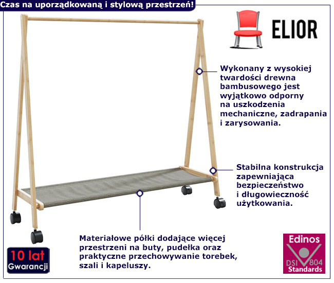 wieszak na ubrania  do przedpokoju Festo 3X