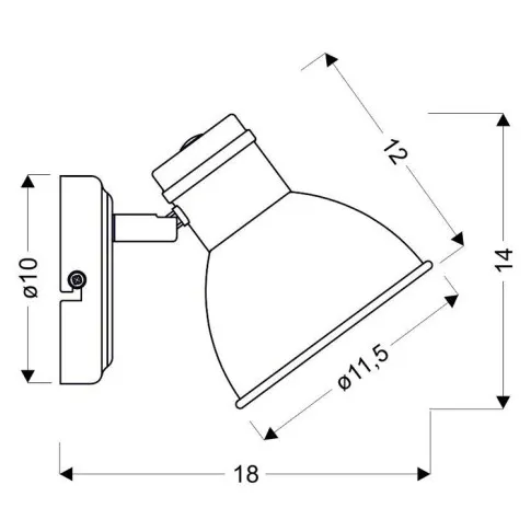 wymiary lampy  M106 Ortalis