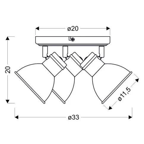 wymiary plafonu do salonu M114 Ortalis