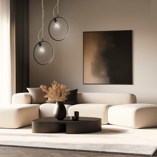 Czarna wiszaca lampa M117 Urdini