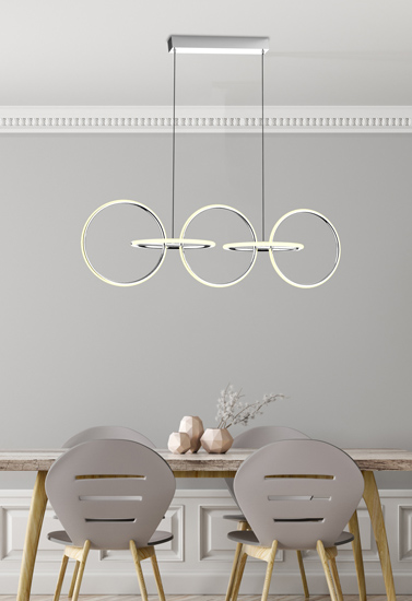 Lampa z obreczami nad stół M115 Agrona