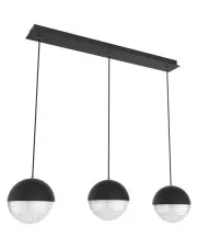 Czarna 3 ramienna lampa w stylu glamour -M119-Iliso w sklepie Edinos.pl