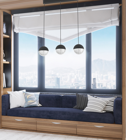 Wizualizacja nieregularnej wiszącej lampy M119-Miling