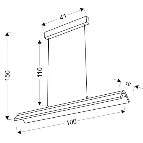 wymiary stylowej lampy M126