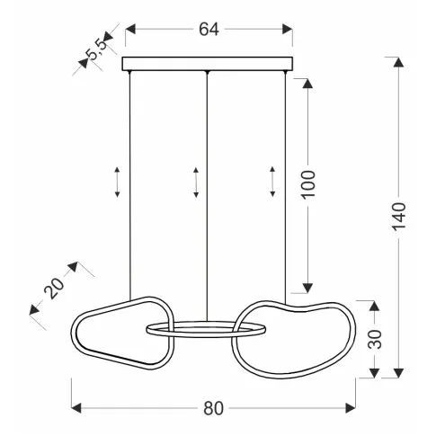 Szczegółowe zdjęcie nr 5 produktu Odesso lampa wisząca francuskie złoto 30W LED 3000K maskownica biała