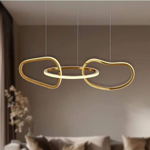 Fotografia Odesso lampa wisząca francuskie złoto 30W LED 3000K maskownica biała z kategorii Oświetlenie