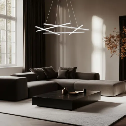 wizualizacja wiszacej lampy M122 Fogo
