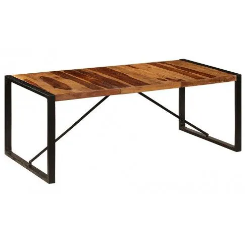 Szczegółowe zdjęcie nr 10 produktu Industrialny stół z sheesham 100x200 - Fulo 6X