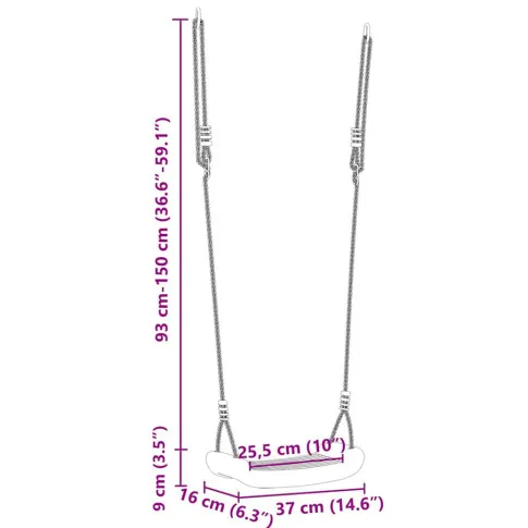 Szczegółowe zdjęcie nr 4 produktu Niebieska klasyczna huśtawka dla dzieci - Izola