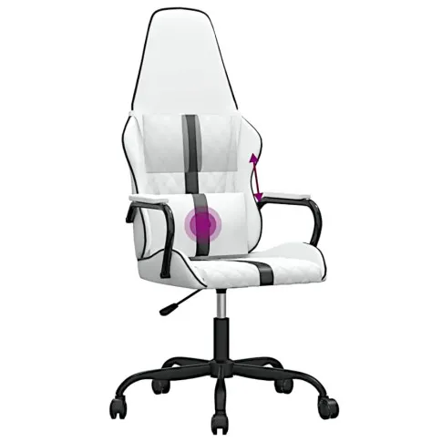 Zdjęcie biało-czarny, obrotowy fotel gamingowy - Pagis 3X | Edinos.pl