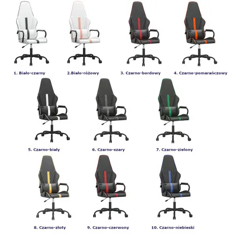 Szczegółowe zdjęcie nr 8 produktu Biało-czarny masujący fotel gamingowy - Pagis 3X