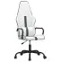 Zdjęcie produktu Biało-czarny masujący fotel gamingowy - Pagis 3X.