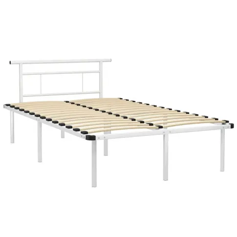 Zdjęcie produktu Białe metalowe łóżko małżeńskie 140x200 cm - Mirano.