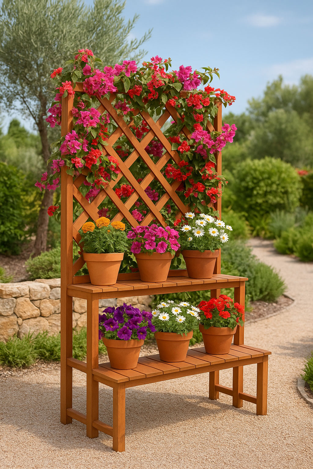 Aranżacja ogrodu z kwietnikiem Hortus