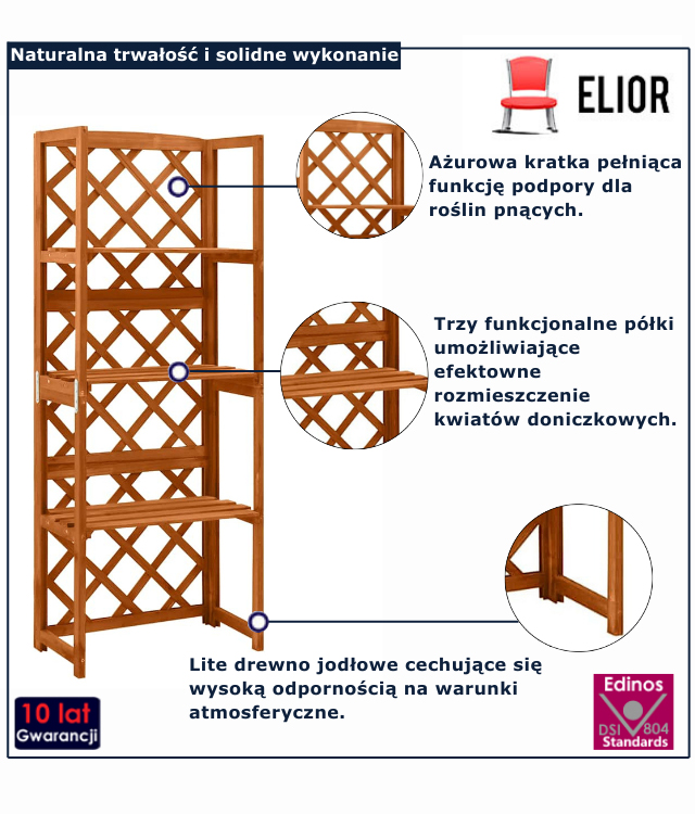drewniany regał Exo