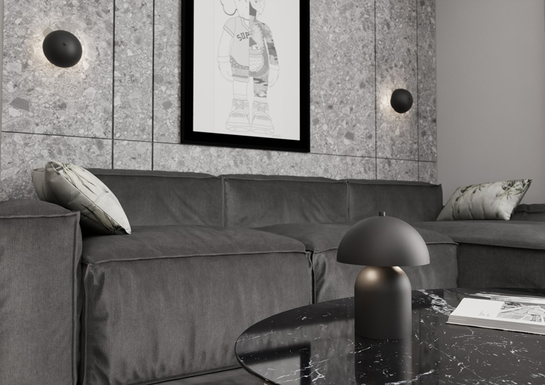 Nowoczesna lampa grzybek 