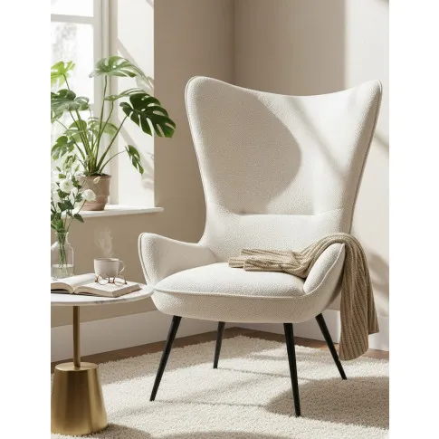 Wypoczynkowy fotel kremowy  Ekilore