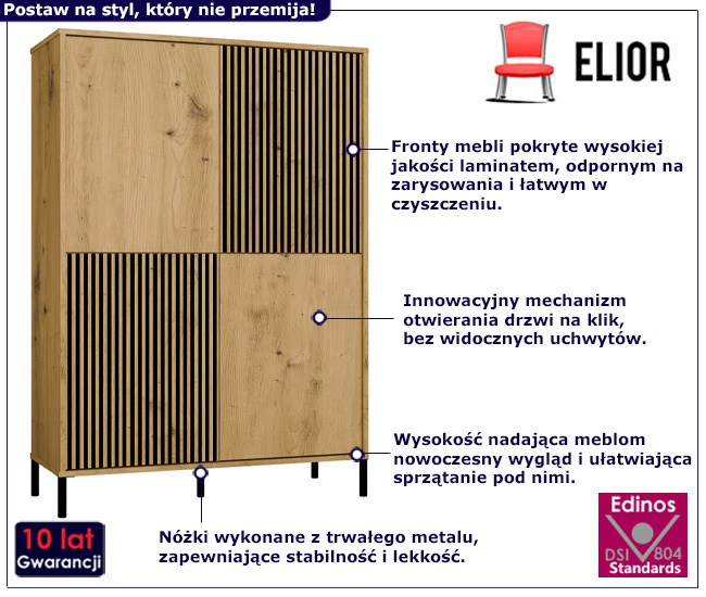 komoda na nóżkach Valdi 3X