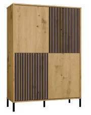 Komoda z lamelami na nóżkach dąb artisan - Iren 3X w sklepie Edinos.pl