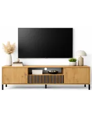 Szafka RTV na nóżkach dąb artisan - Valdi 7X w sklepie Edinos.pl