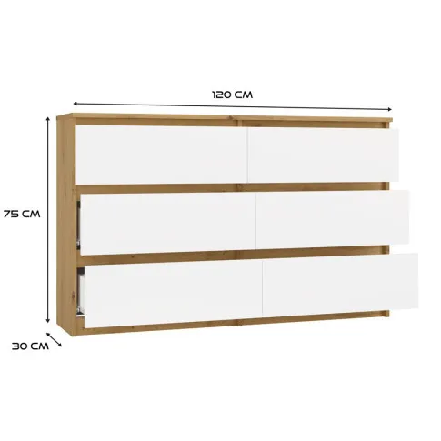 wymiary komody do pokoju Marea