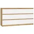 Stylowa komoda w nowoczesnym stylu biały + dąb artisan - Marea 2X 140 cm