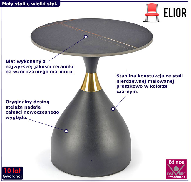 Nowoczensy stolik na nodze Calamus