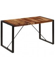 Brązowy stół z drewna sheesham 70x140 – Veriz 3X w sklepie Edinos.pl