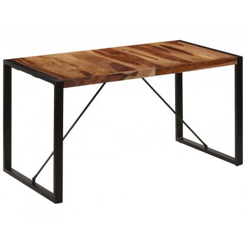 Zdjęcie produktu Brązowy stół z drewna sheesham 70x140 – Veriz 3X.