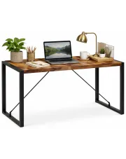 Brązowy stół z drewna sheesham 70x140 – Fulo 3X w sklepie Edinos.pl