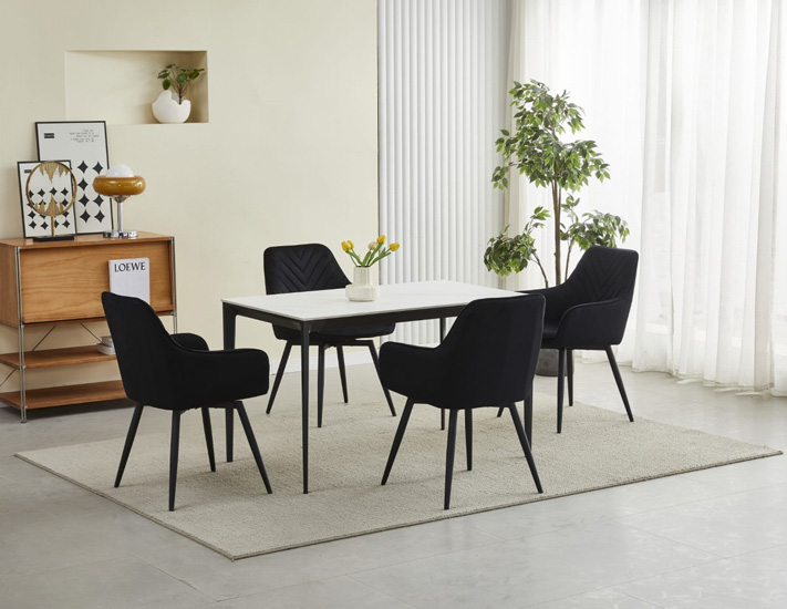 Nowoczesne krzesło welurowe Aresti