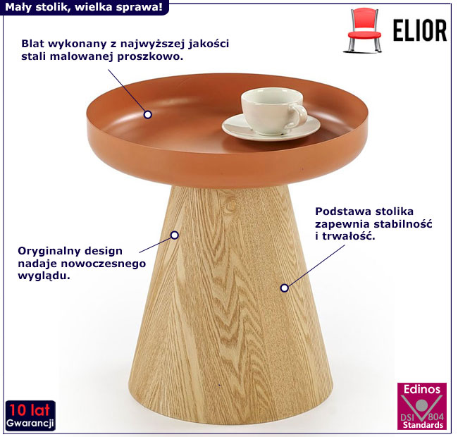 Nowoczensy stolik na nodze Brixton