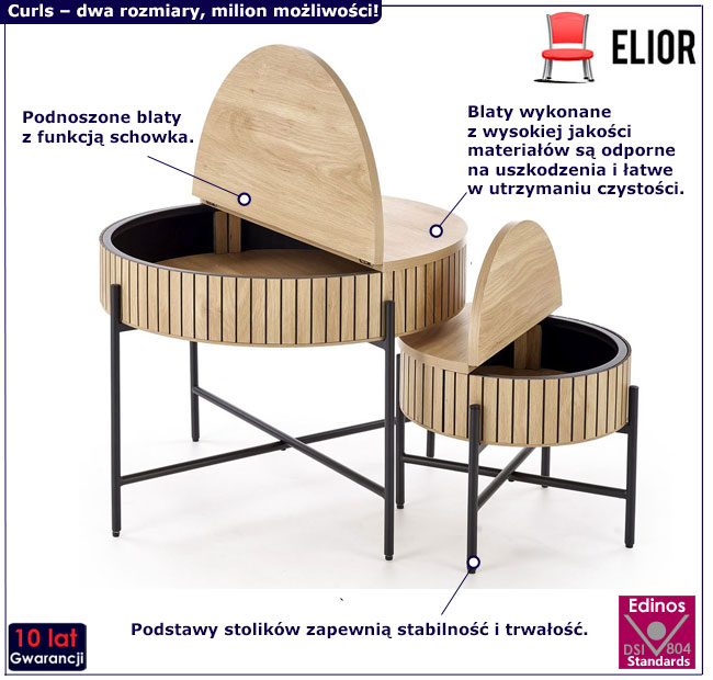 Nowoczesne stoliki Bristox