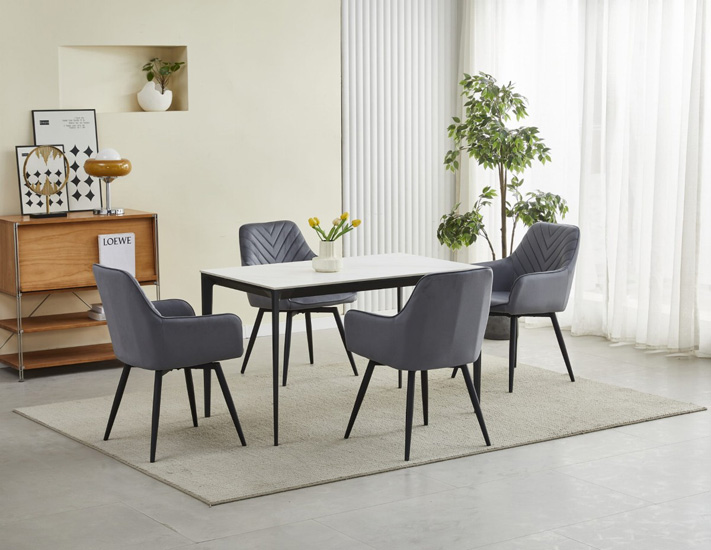 Nowoczesne krzesło welurowe Aresti