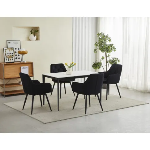 wizualizacja czarnego krzesła do jadani Zenila