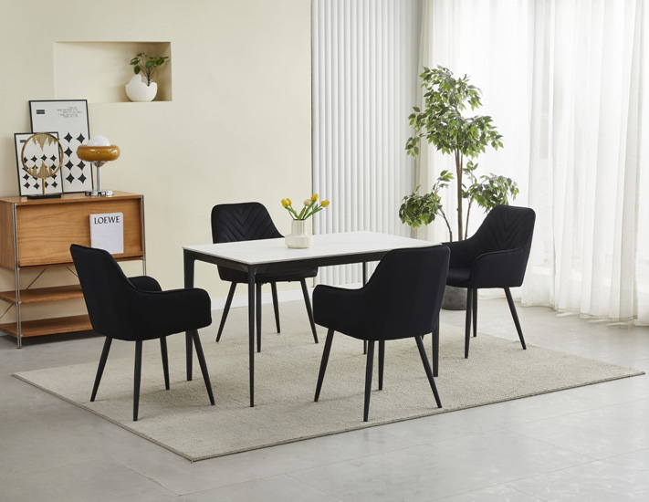 Nowoczesne krzesło welurowe burdinio